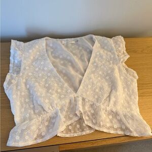 White Eyelet Women's Top